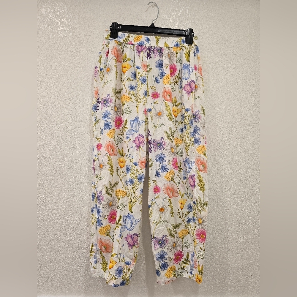 ETHNIC 2 Piece Floral Set Dress Tunic Pants Size M - Picture 4 of 9